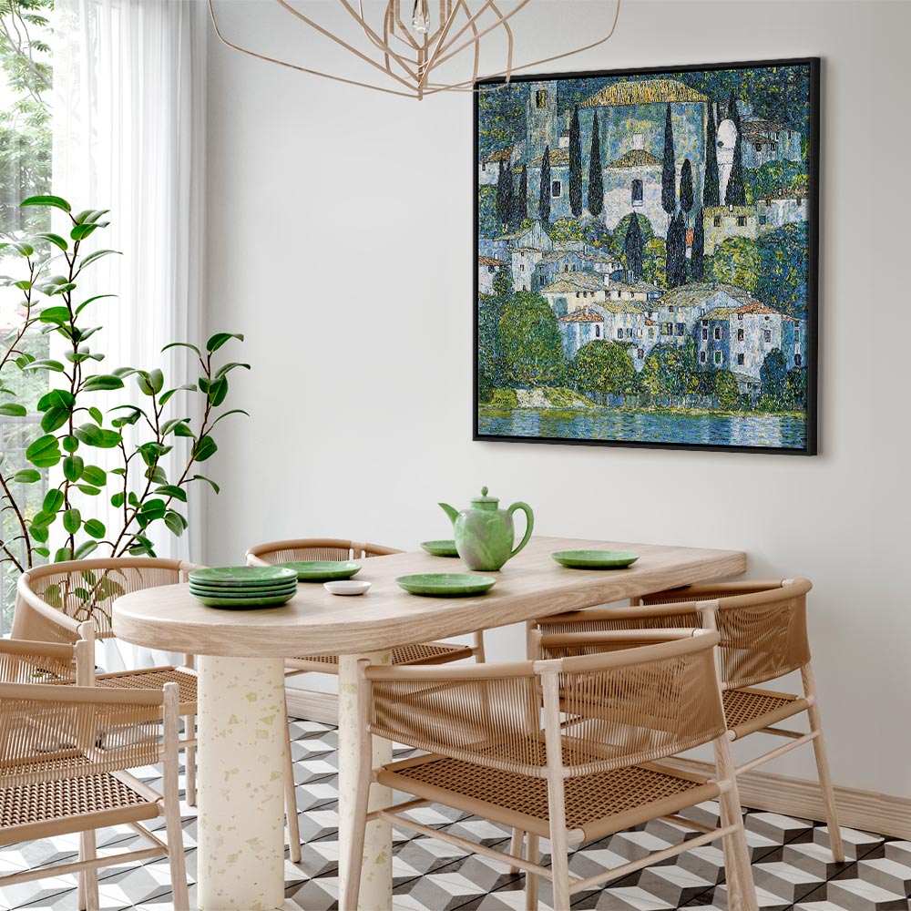 Klimt Church in Cassone Landscape Canvas Print