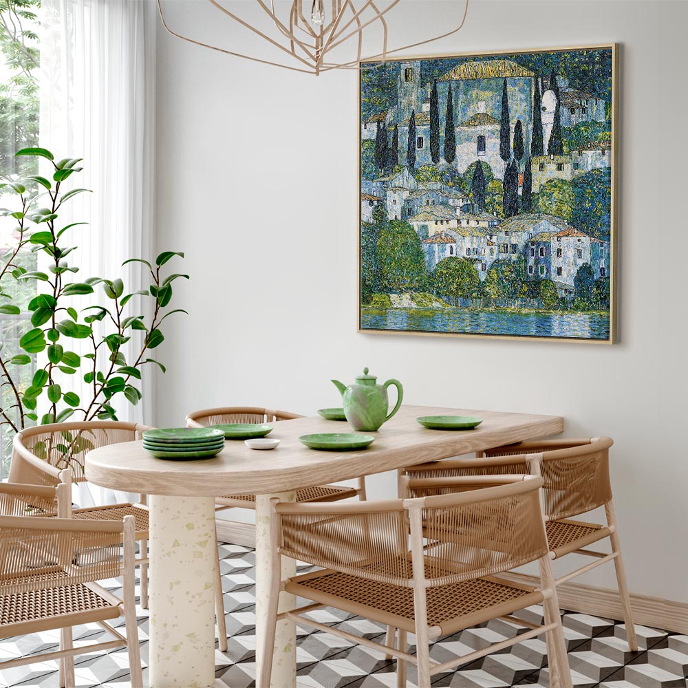 Klimt Church in Cassone Landscape Canvas Print