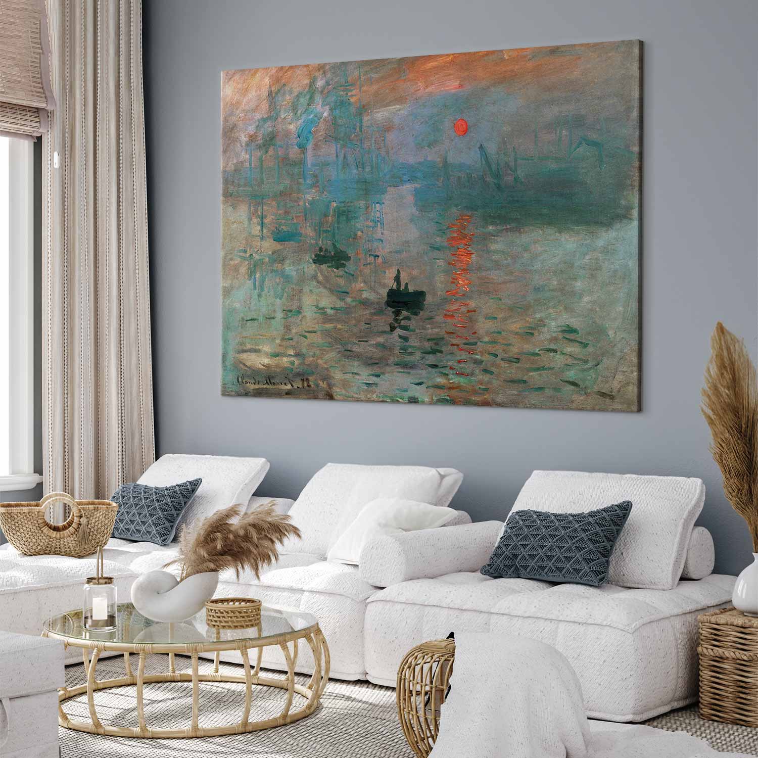 Impression, Sunrise Monet Classic DIY Large Canvas Print