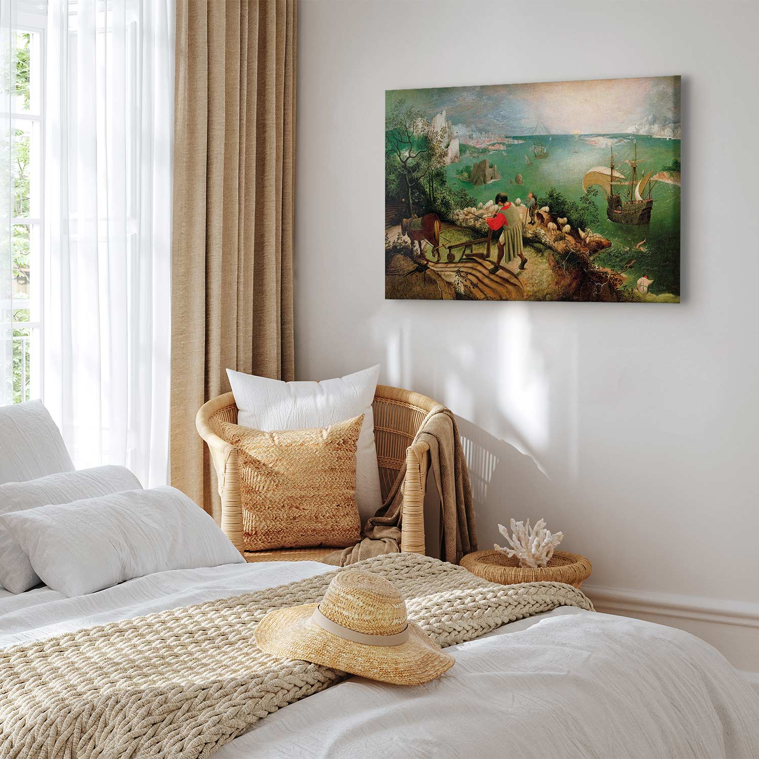 Icarus Mythology Landscape Classic Canvas Print