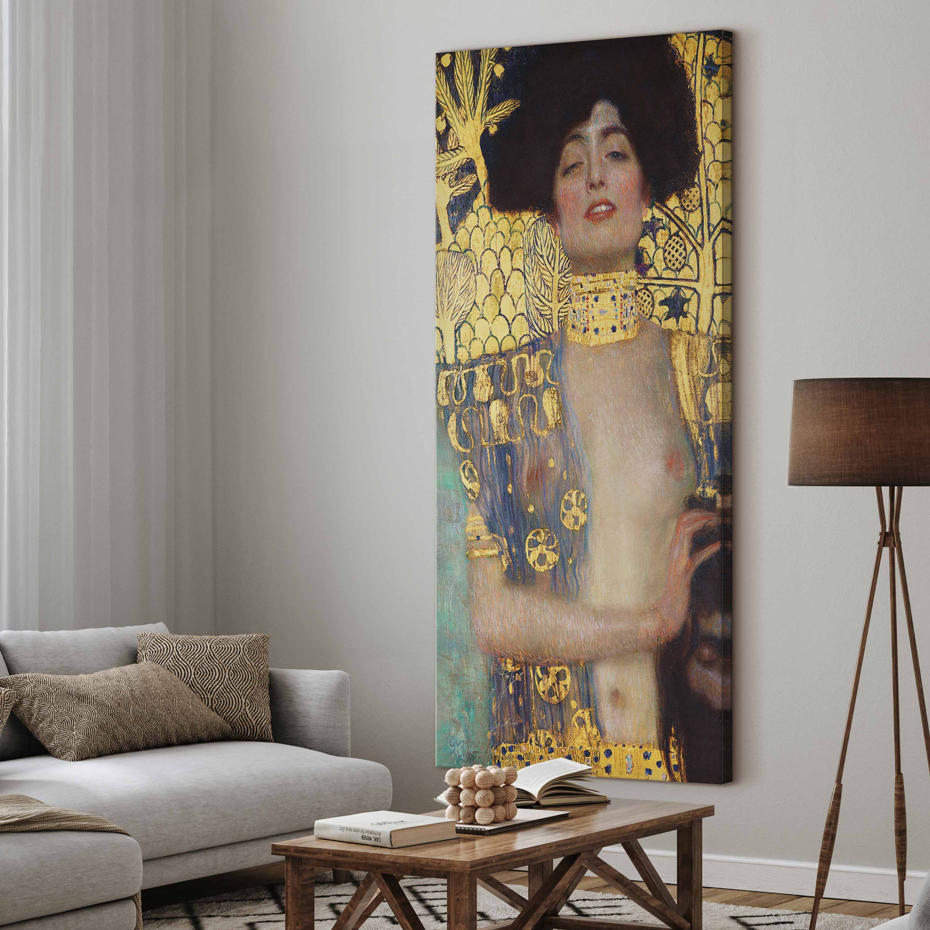 Judith and Holofernes Gold Portrait DIY Large Canvas Print