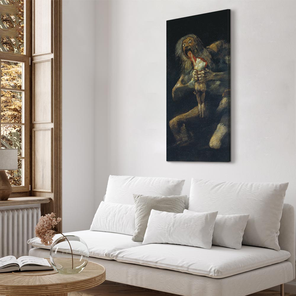 Saturn Devouring His Son Dark Classic Canvas Print