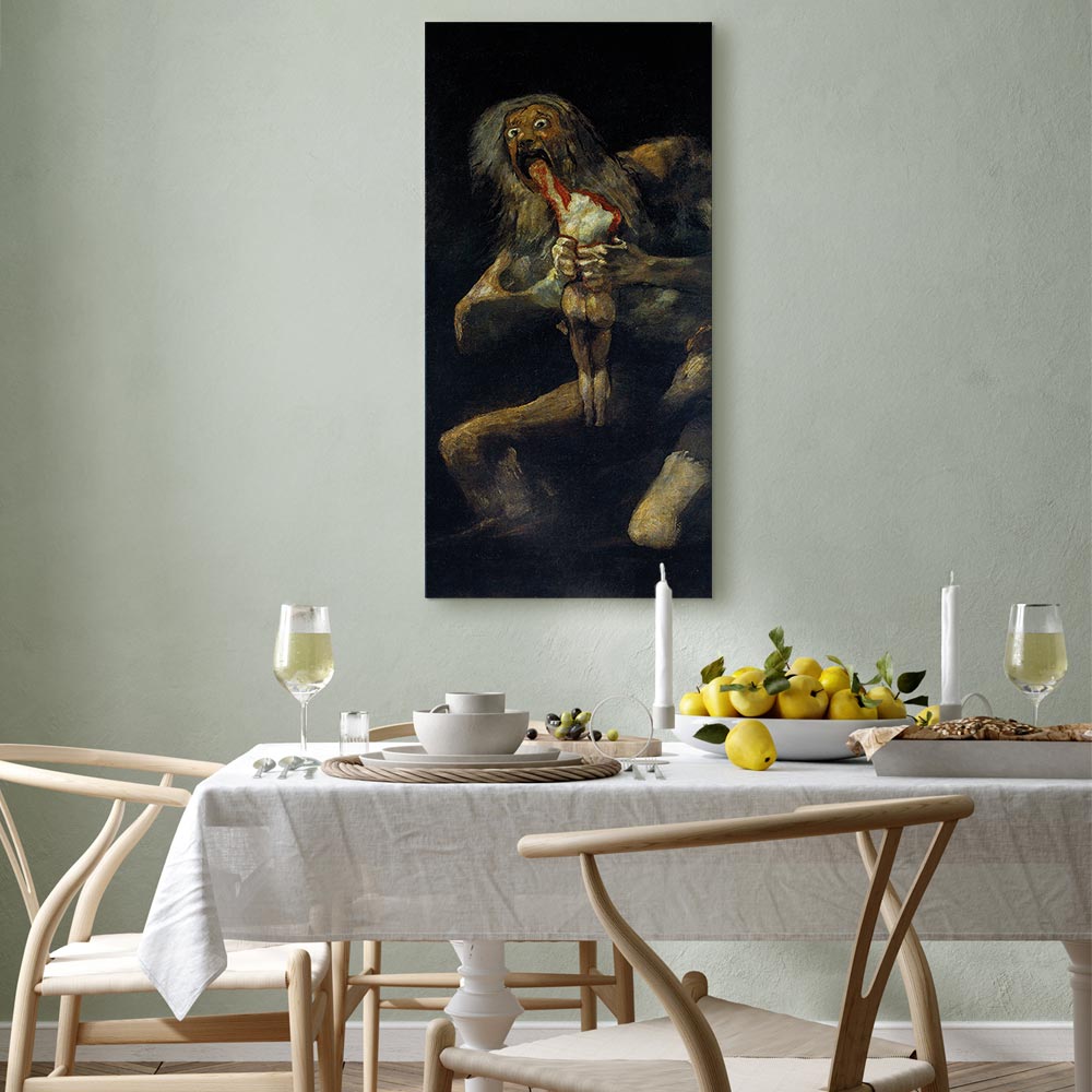 Saturn Devouring His Son Dark Classic Canvas Print