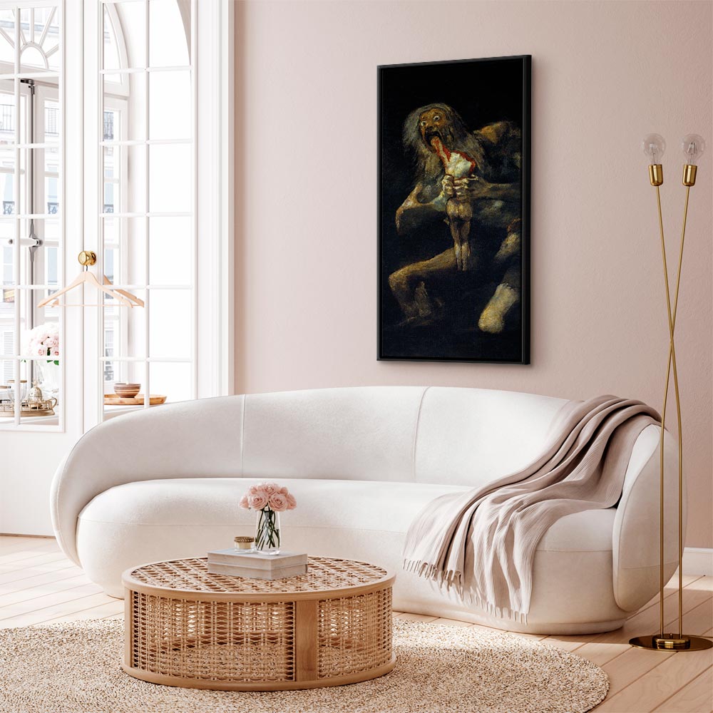 Saturn Devouring His Son Dark Classic Canvas Print