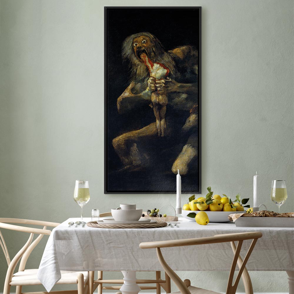 Saturn Devouring His Son Dark Classic Canvas Print