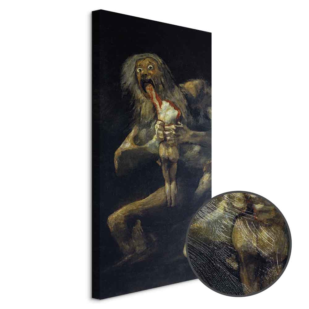 Saturn Devouring His Son Dark Classic Canvas Print