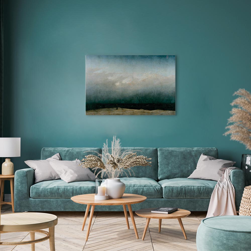 Monk by the Sea Romantic Landscape Canvas Print