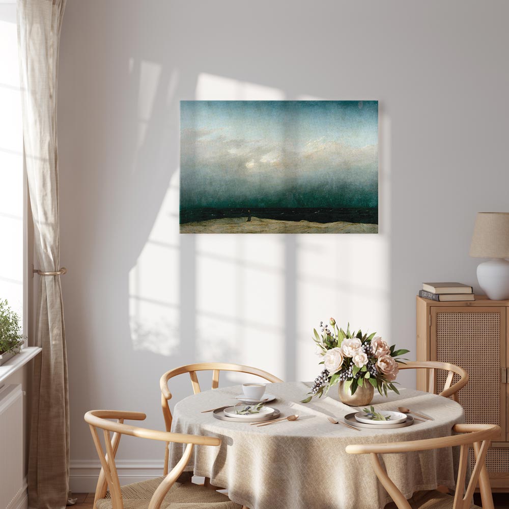 Monk by the Sea Romantic Landscape Canvas Print
