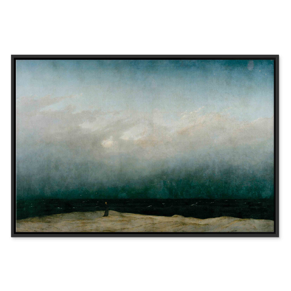 Monk by the Sea Romantic Landscape Canvas Print
