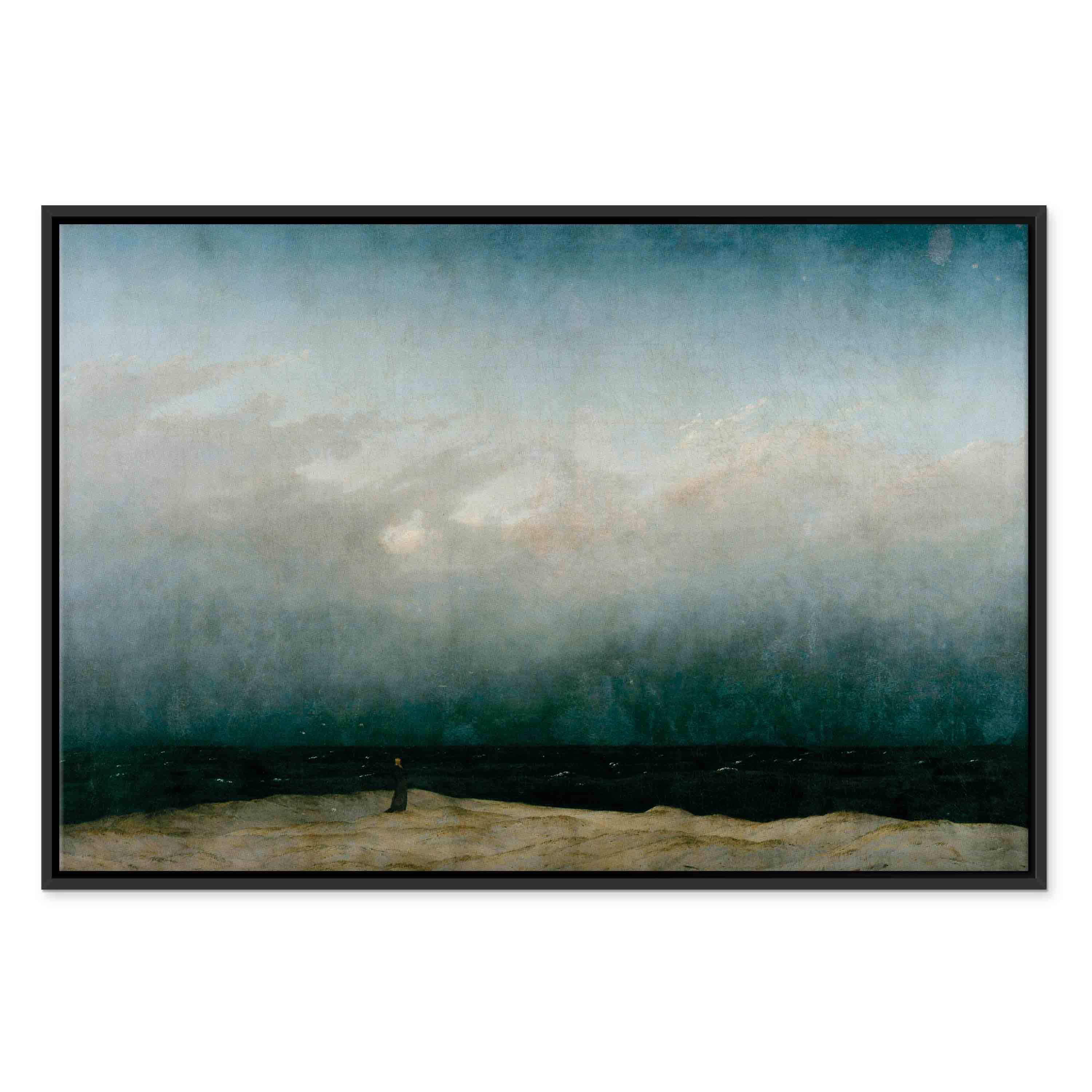 Monk by the Sea Romantic Landscape Canvas Print