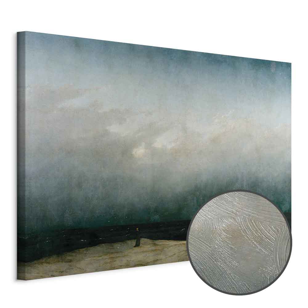 Monk by the Sea Romantic Landscape Canvas Print