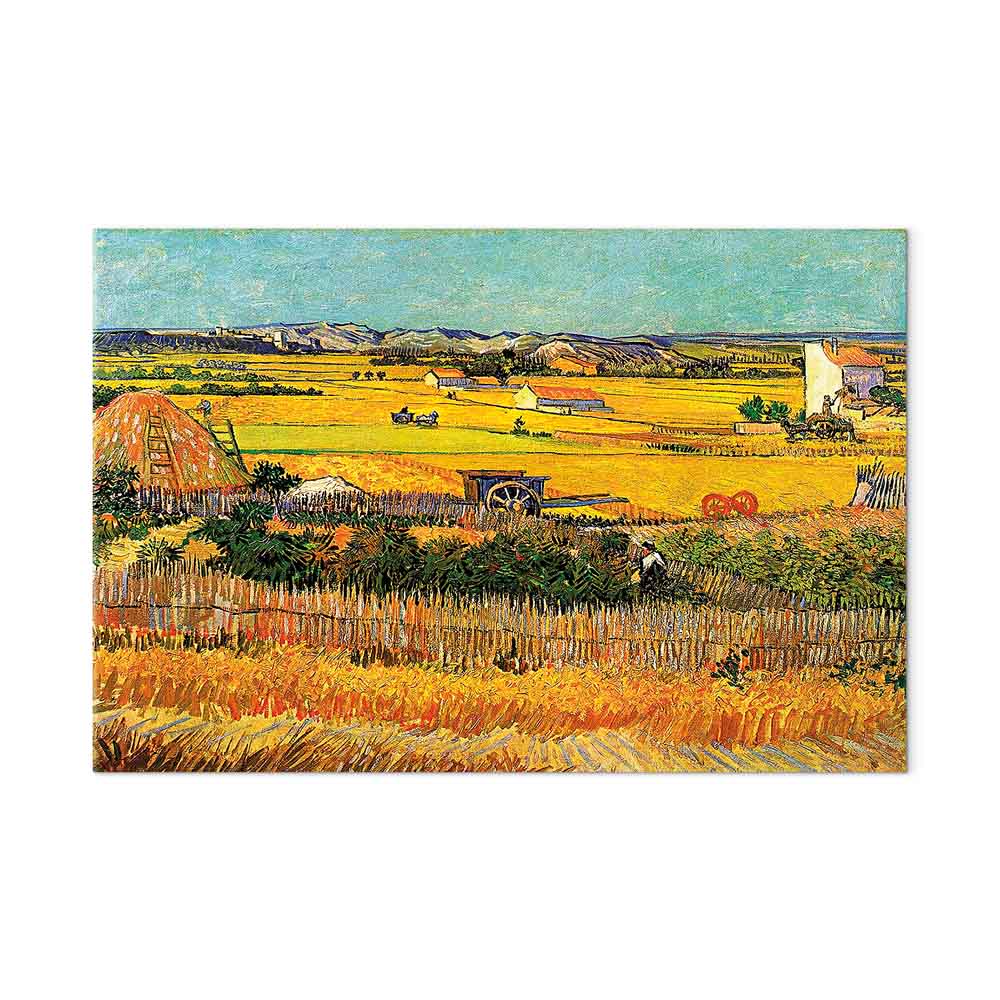 Van Gogh The Harvest Landscape Canvas Print