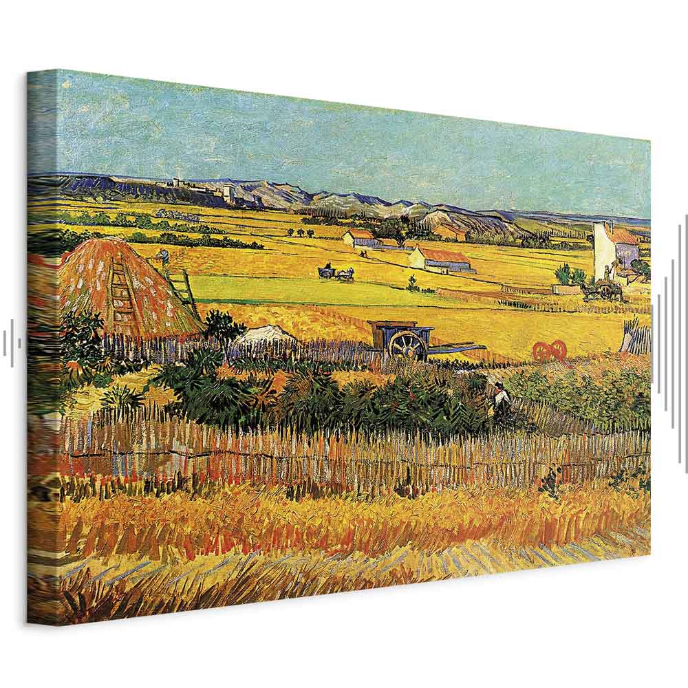 Van Gogh The Harvest Landscape Canvas Print