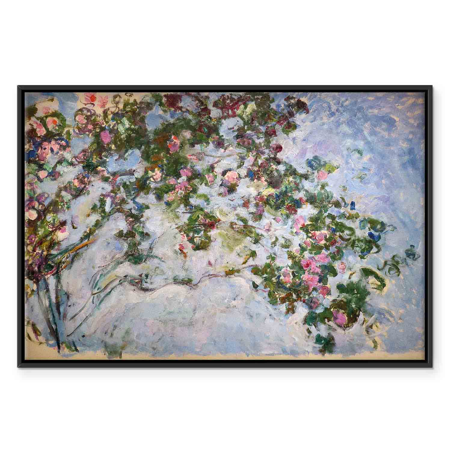 Monet Roses Floral Canvas Print