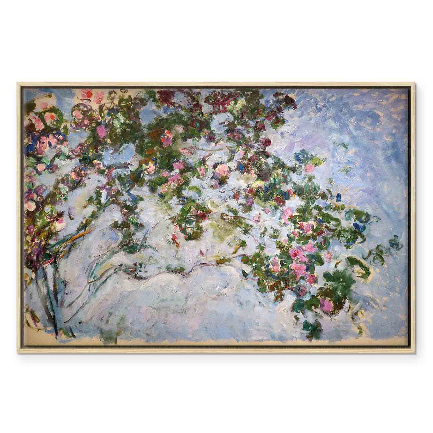 Monet Roses Floral Canvas Print