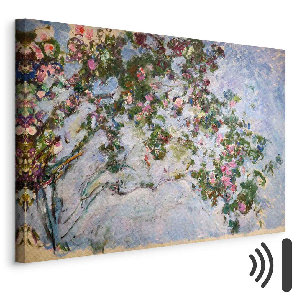 Monet Roses Floral Canvas Print