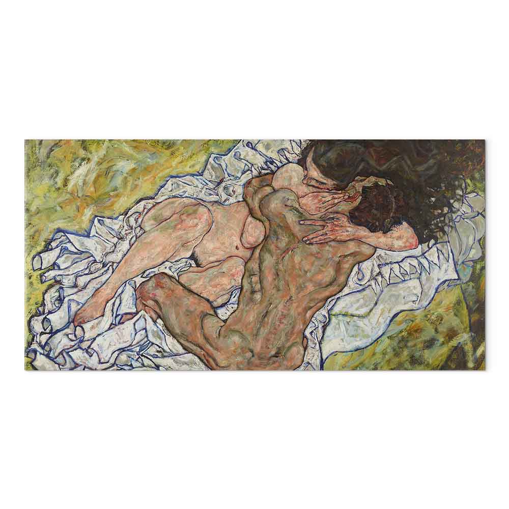 Egon Schiele The Embrace Romantic Canvas Print