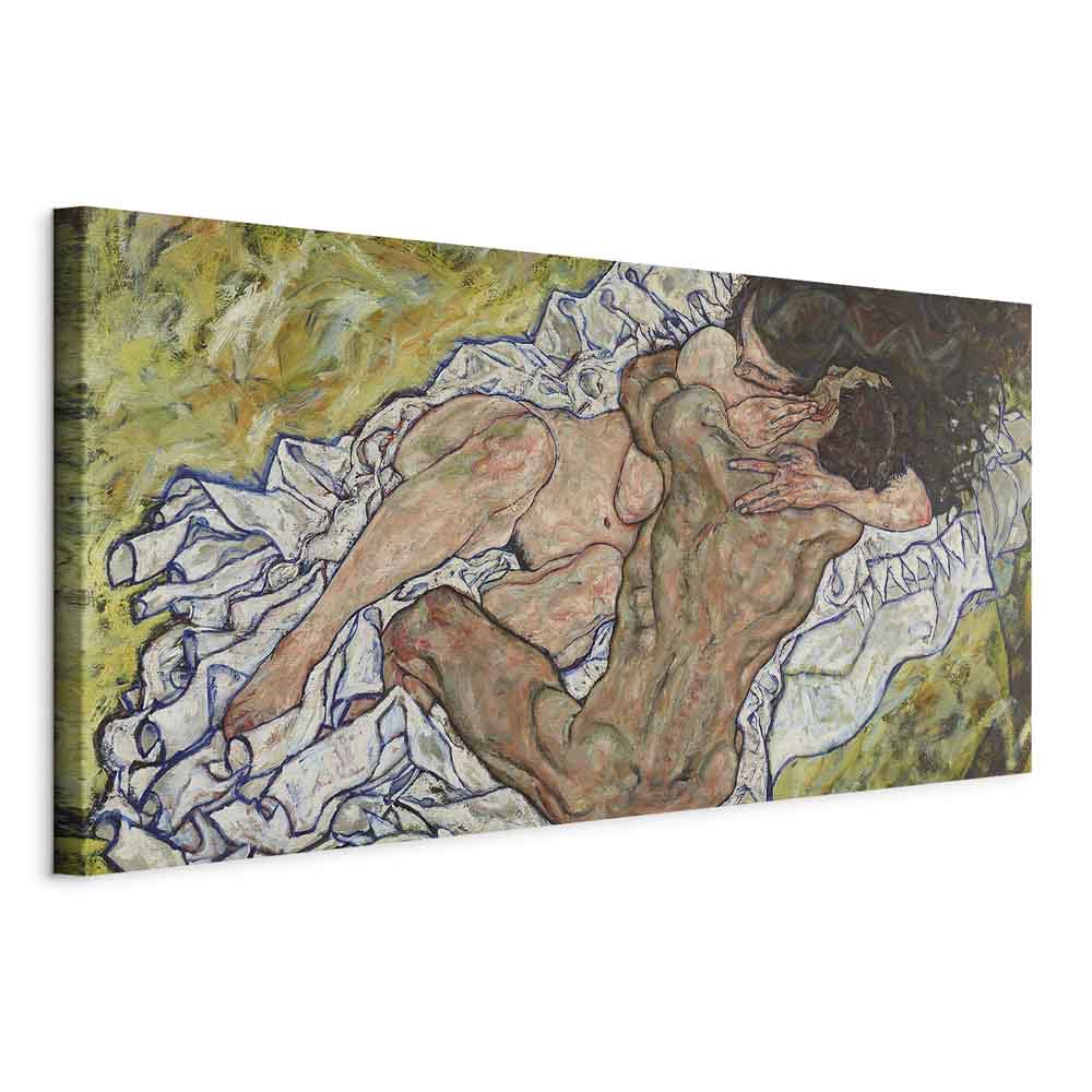 Egon Schiele The Embrace Romantic Canvas Print