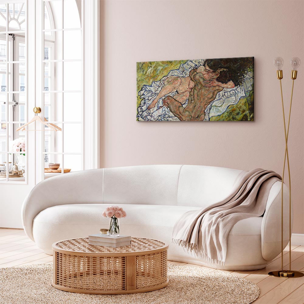 Egon Schiele The Embrace Romantic Canvas Print