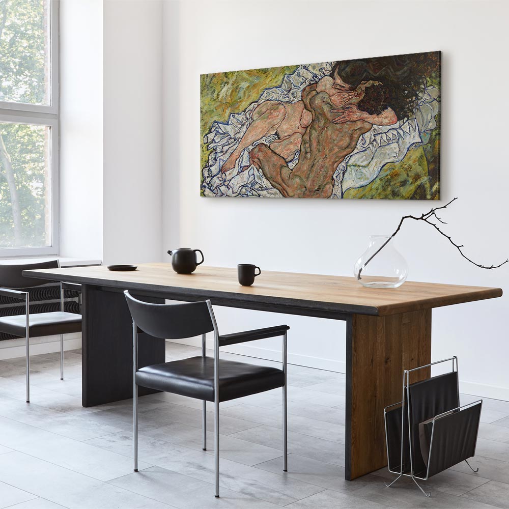 Egon Schiele The Embrace Romantic Canvas Print