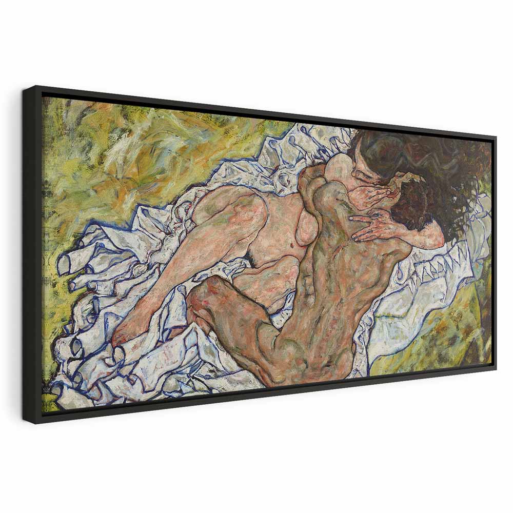 Egon Schiele The Embrace Romantic Canvas Print
