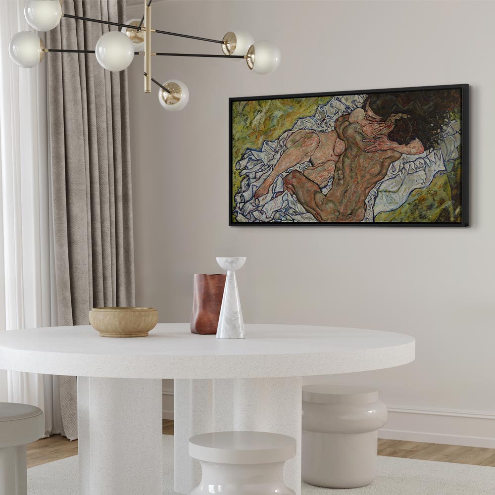 Egon Schiele The Embrace Romantic Canvas Print