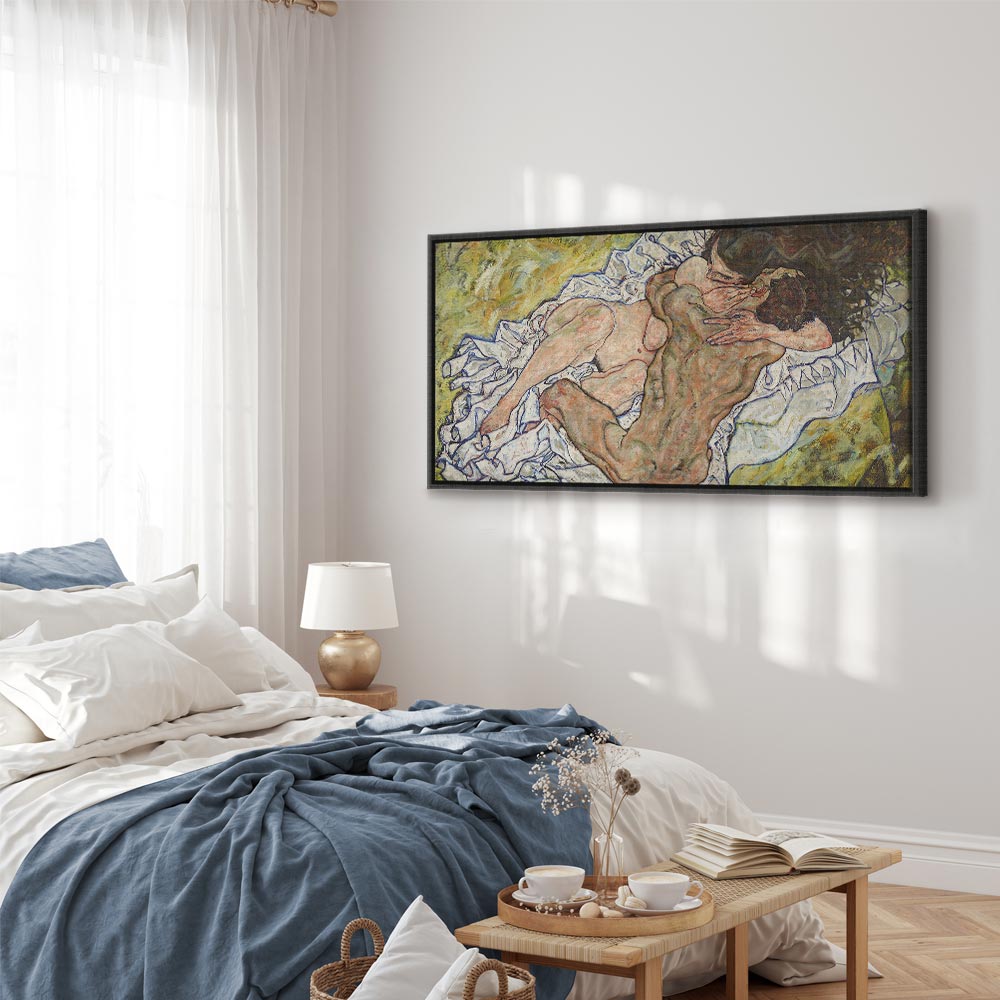 Egon Schiele The Embrace Romantic Canvas Print