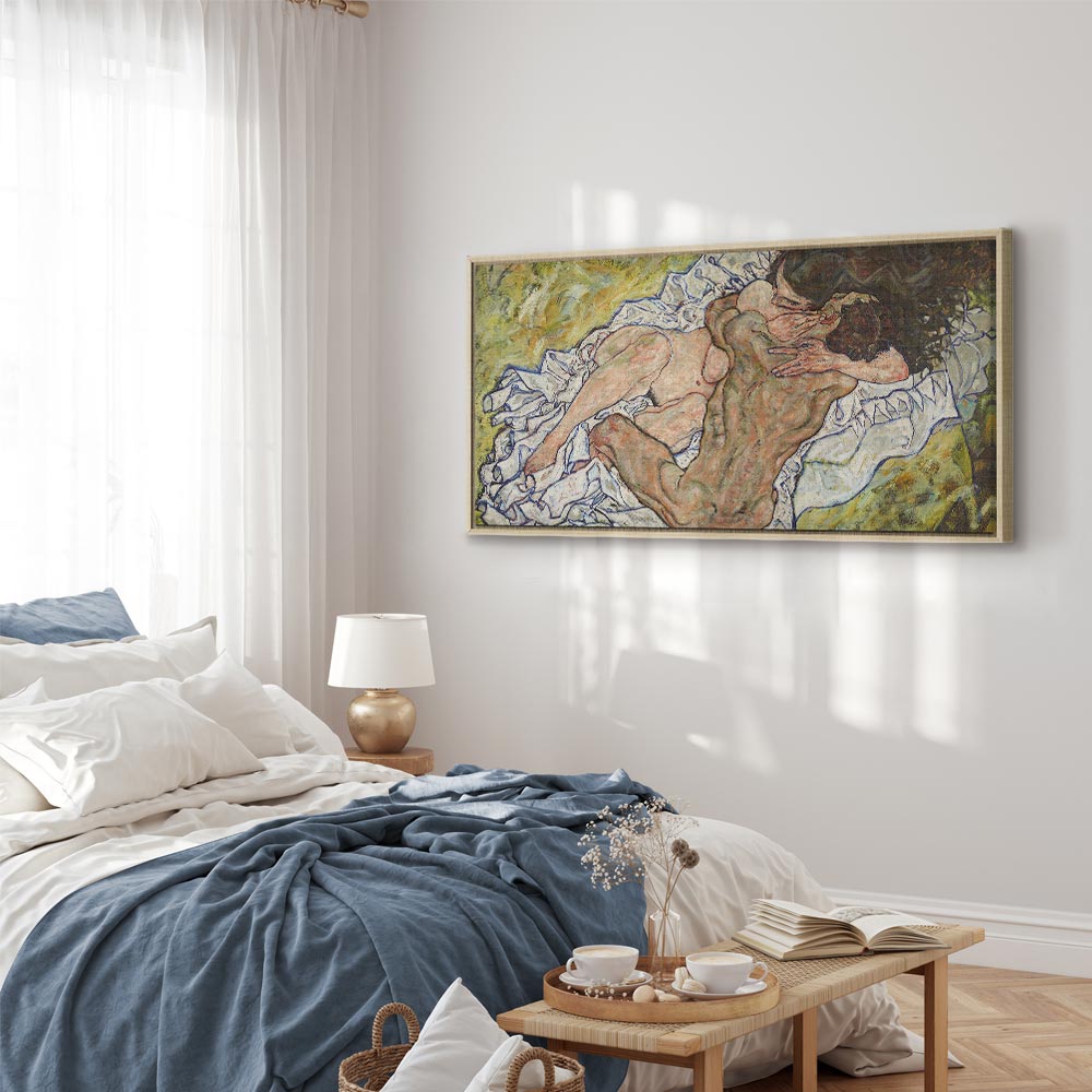 Egon Schiele The Embrace Romantic Canvas Print