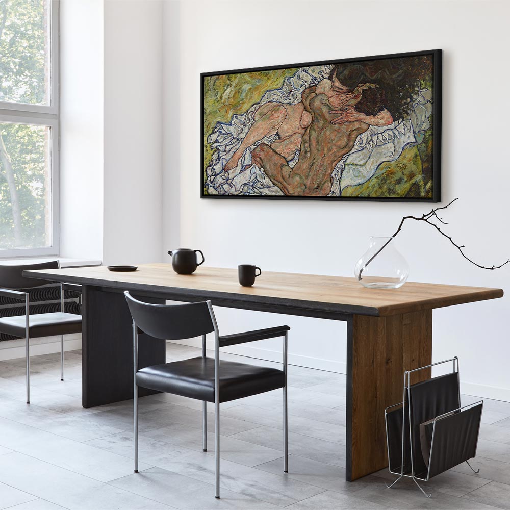 Egon Schiele The Embrace Romantic Canvas Print