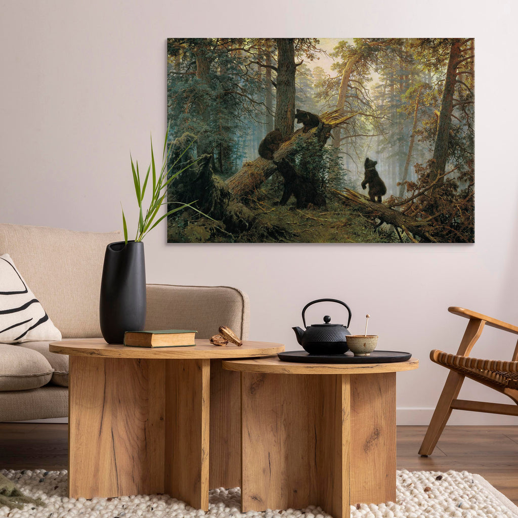 Canvas Print Morning in a Pine Forest