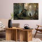 Canvas Print Morning in a Pine Forest