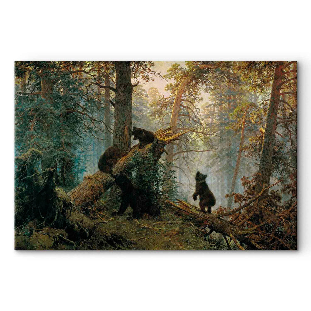 Pine Forest Bears Classic Canvas Print