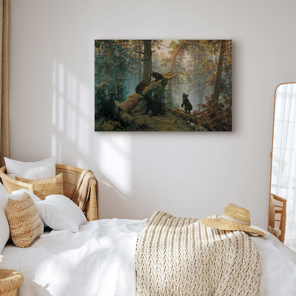 Pine Forest Bears Classic Canvas Print