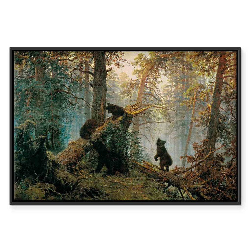 Pine Forest Bears Classic Canvas Print