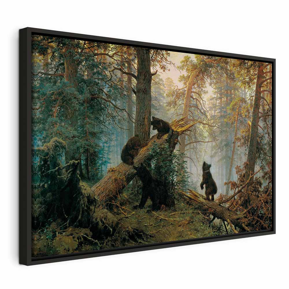 Canvas Print Morning in a Pine Forest