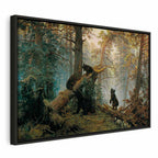 Canvas Print Morning in a Pine Forest