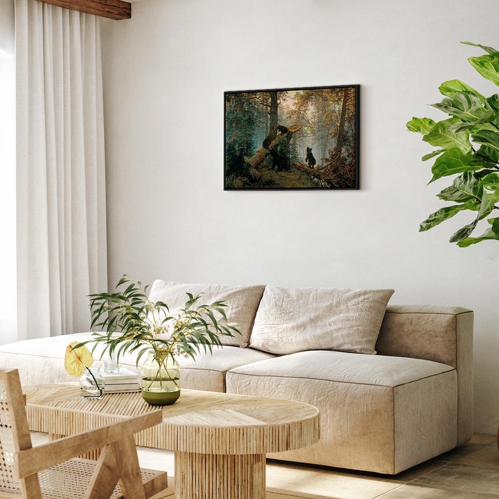 Canvas Print Morning in a Pine Forest