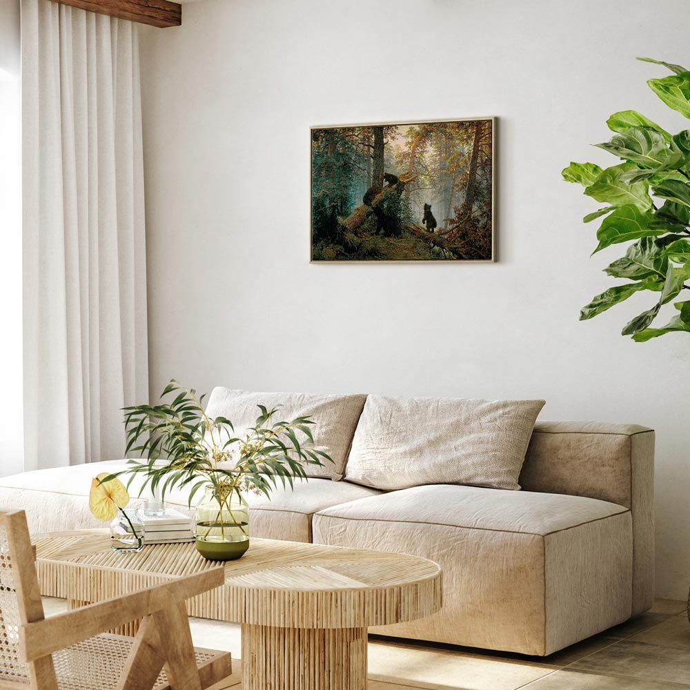 Canvas Print Morning in a Pine Forest