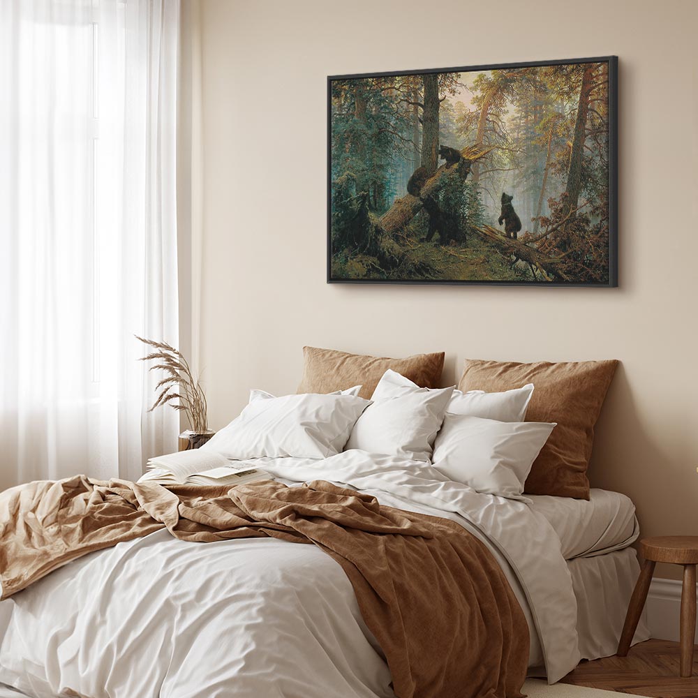 Canvas Print Morning in a Pine Forest