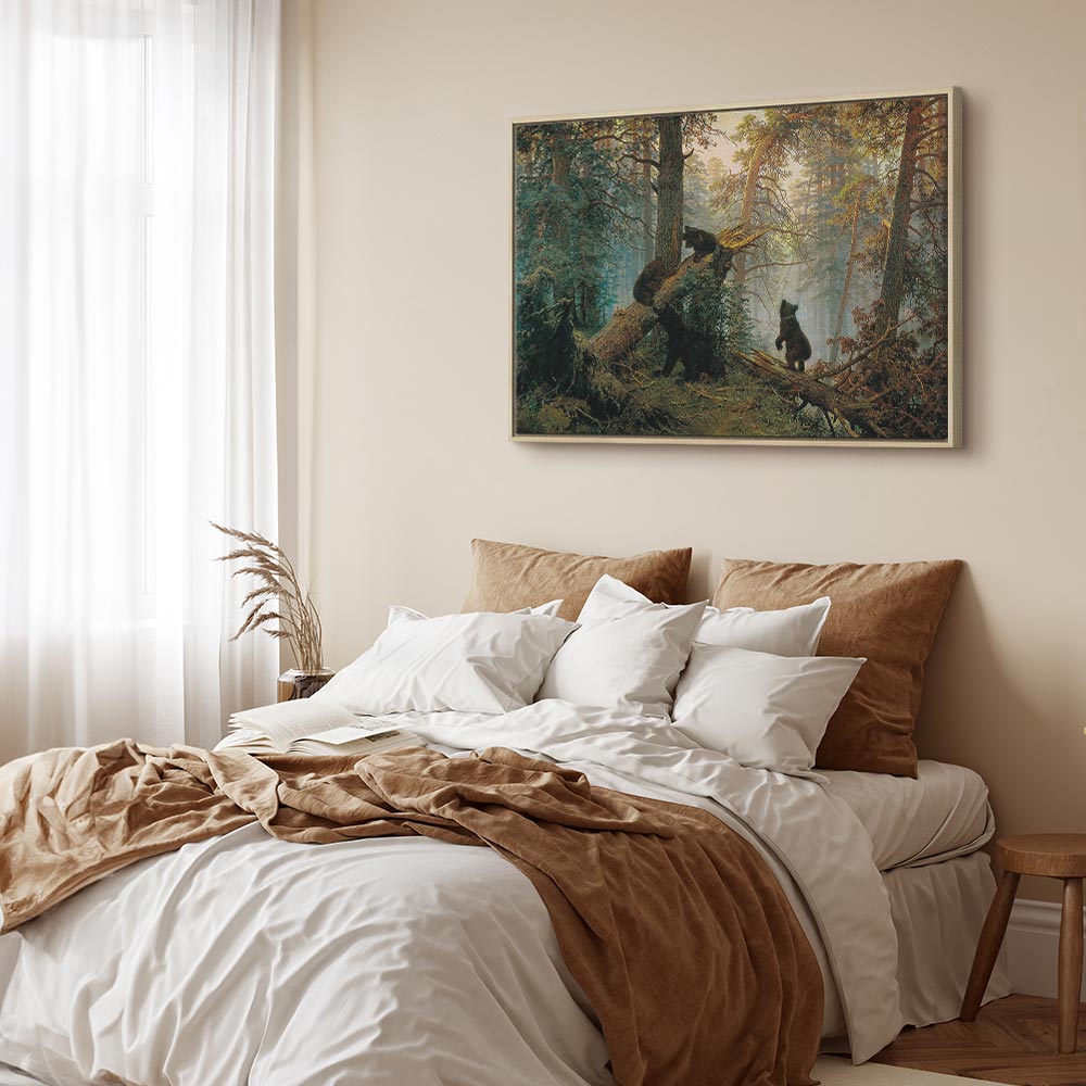 Canvas Print Morning in a Pine Forest