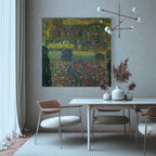 Canvas Print Country House on the Attersee Lake