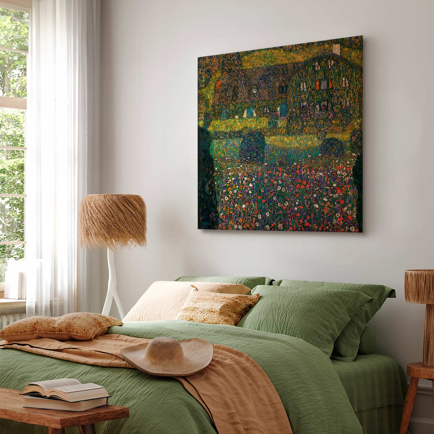 Attersee Lake Country House Classic Canvas Print