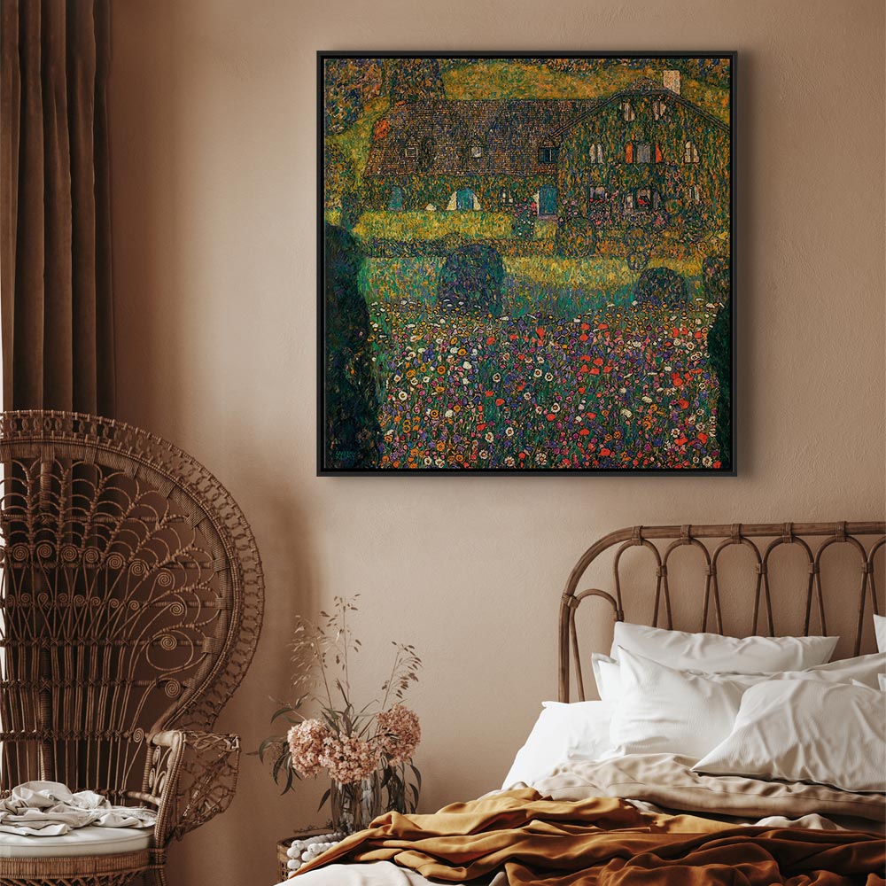 Attersee Lake Country House Classic Canvas Print