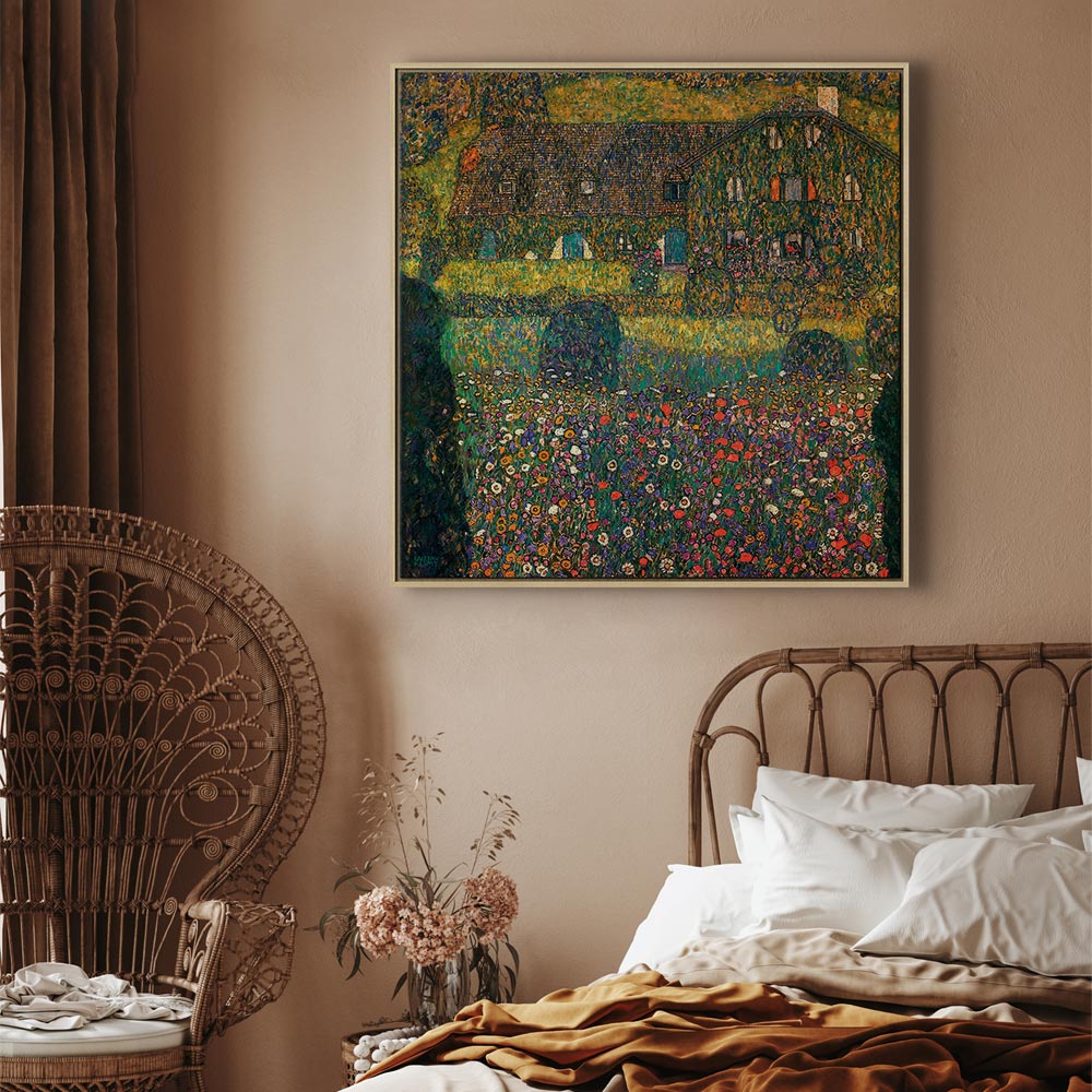 Attersee Lake Country House Classic Canvas Print