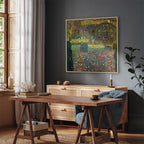 Attersee Lake Country House Classic Canvas Print