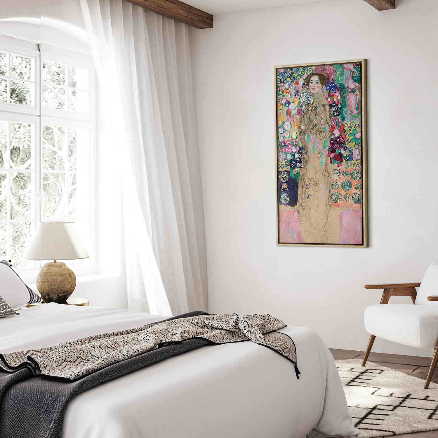 Ria Munk Portrait Gold Canvas Print