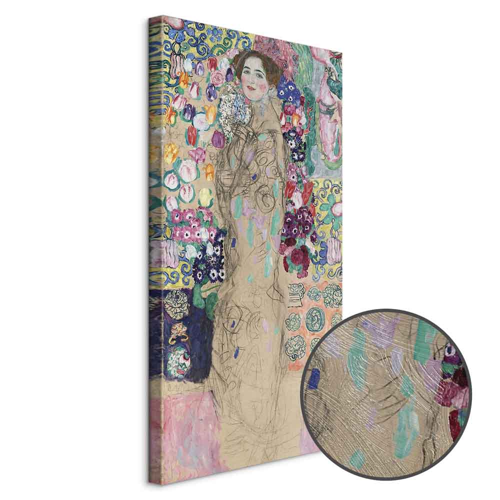 Ria Munk Portrait Gold Canvas Print