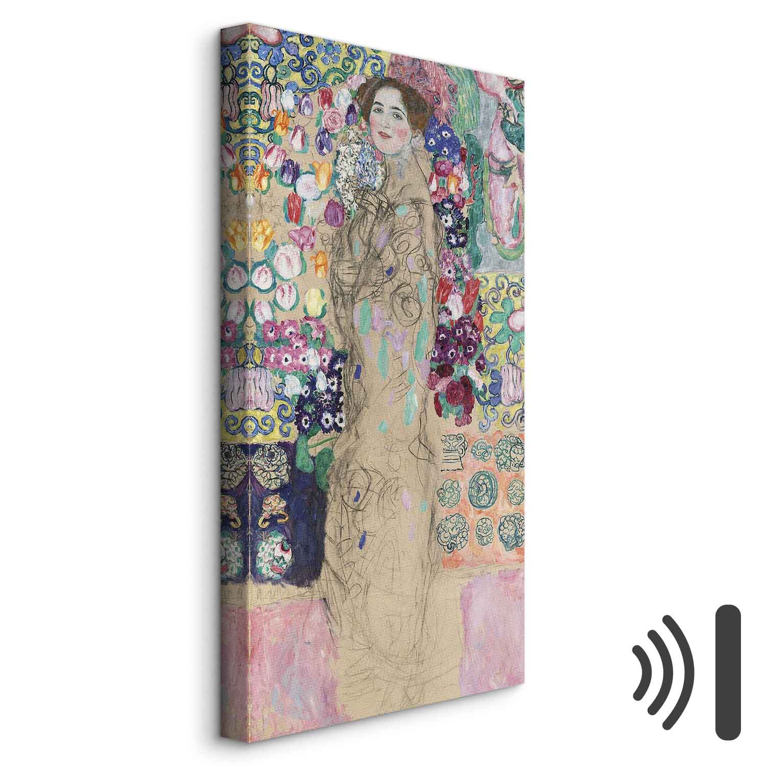 Ria Munk Portrait Gold Canvas Print