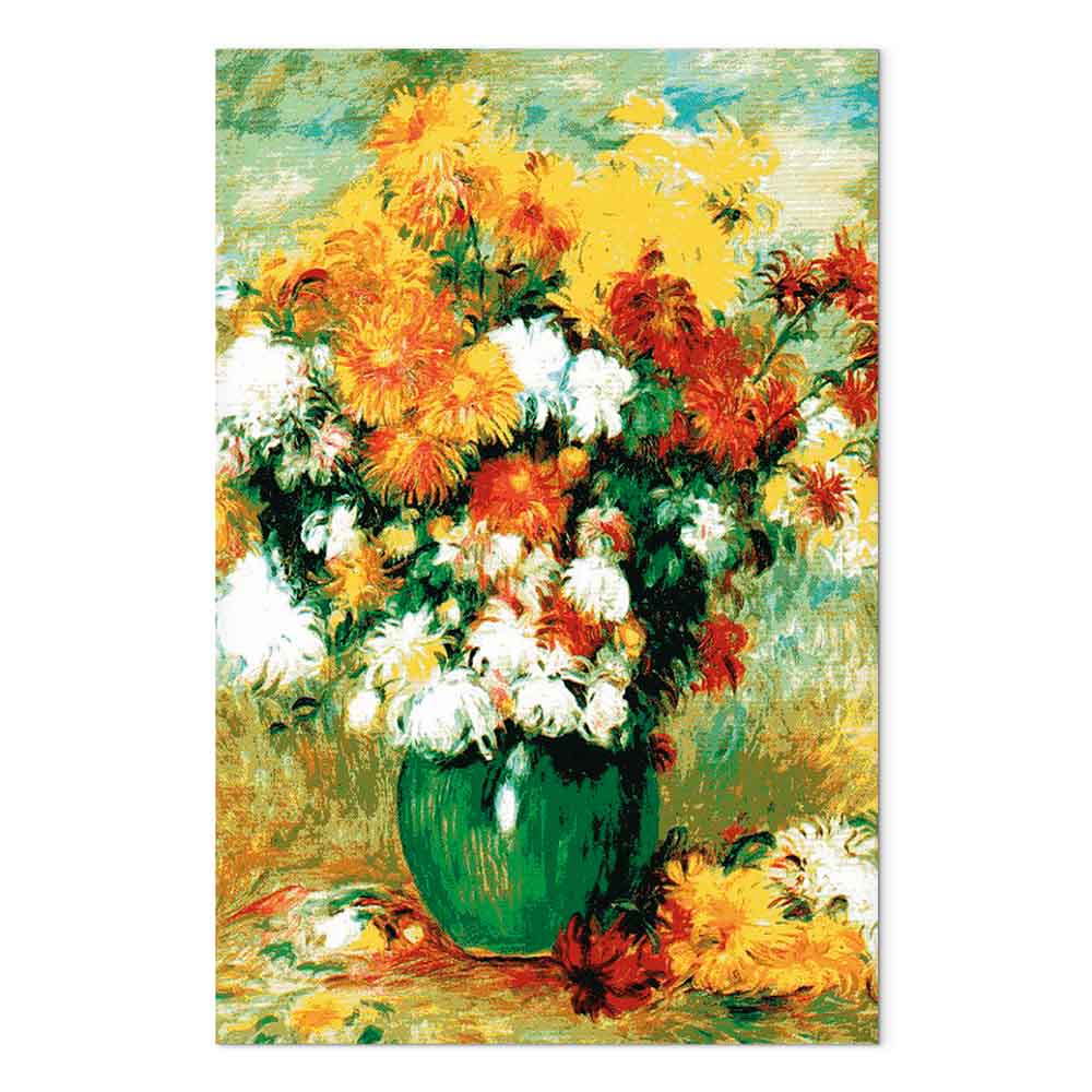 Renoir Chrysanthemums Floral Canvas Print