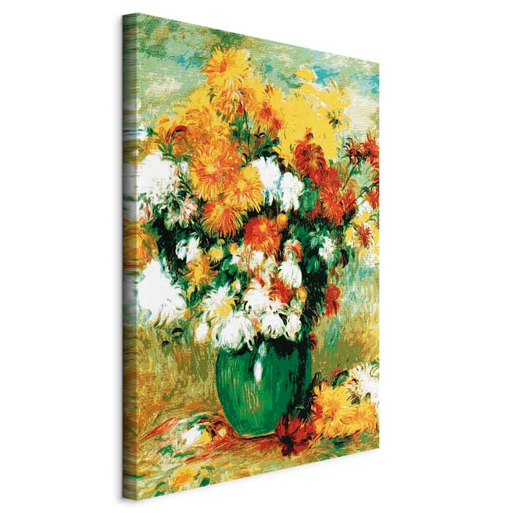 Renoir Chrysanthemums Floral Canvas Print